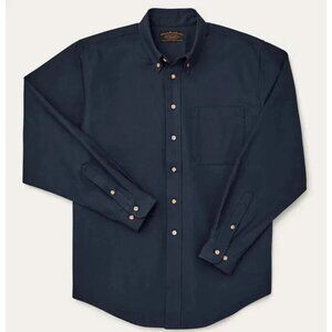 Filson Iron Cloth Oxford Shirt 9.4oz Navy Dark Medium